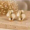 Ivory Tide Statement Stud Earrings
