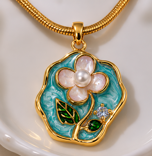 Pearl Bloom Pendant Necklace