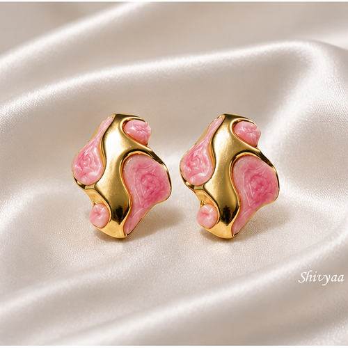 Blush Tide Statement Stud Earrings