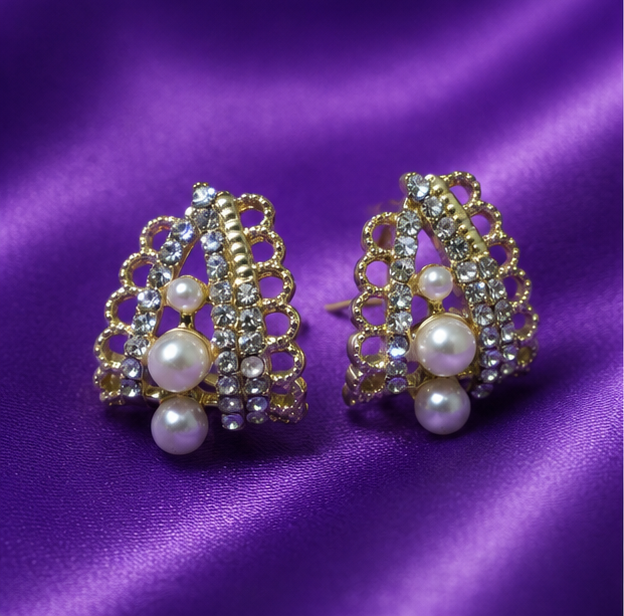 Simple Cat's Eye Stone Ruyi Earrings