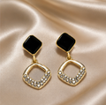 Midnight Luxe Crystal Drop Earrings