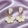 Ivory Bloom Drop Earrings