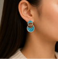 Ocean Breeze Double Circle Earrings