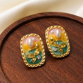 Sunlit Meadow Pearl Stud Earrings