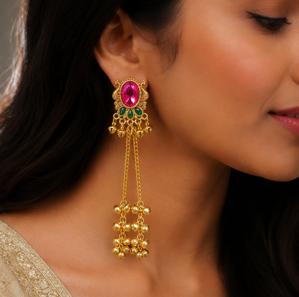 Manik Jhumar Earrings