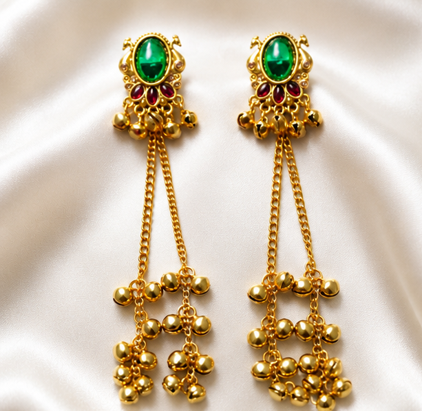 Panna Jhumar Earrings
