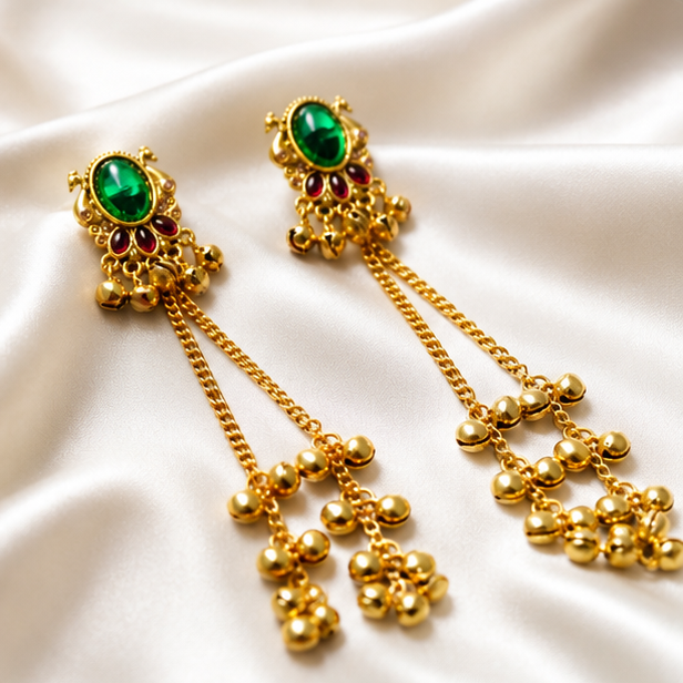 Panna Jhumar Earrings