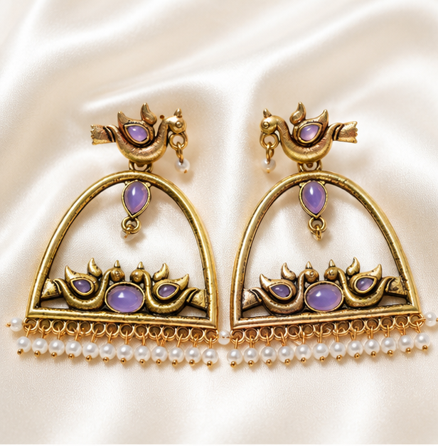 Jamuni Panchhi Jharokha Earrings