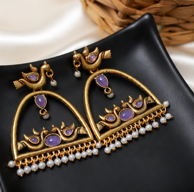 Jamuni Panchhi Jharokha Earrings