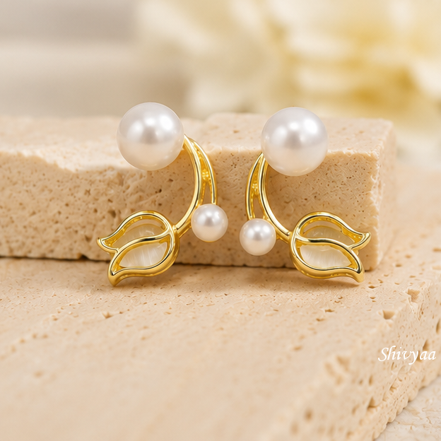 Soft Glow - Pearl Bloom Ear Jackets