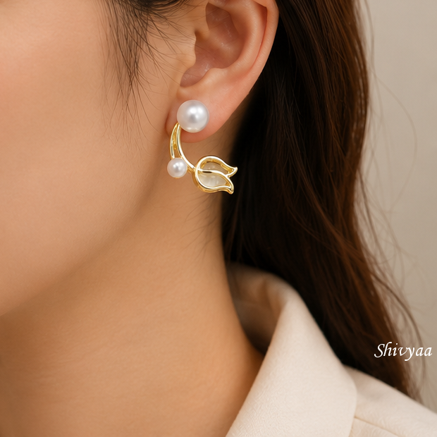 Soft Glow - Pearl Bloom Ear Jackets