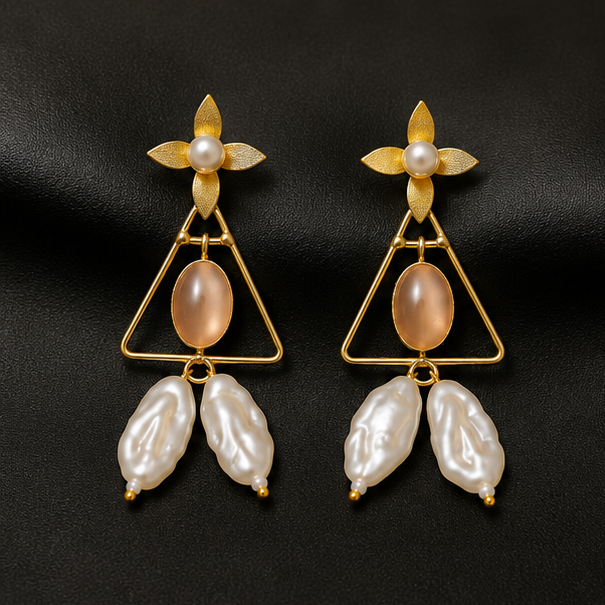 Chaand Phool Earrings - Gulnaar