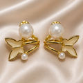 Pearl Butterfly Statement Earrings