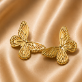 Daylight Glam - Golden Flutter Butterfly Stud Earrings