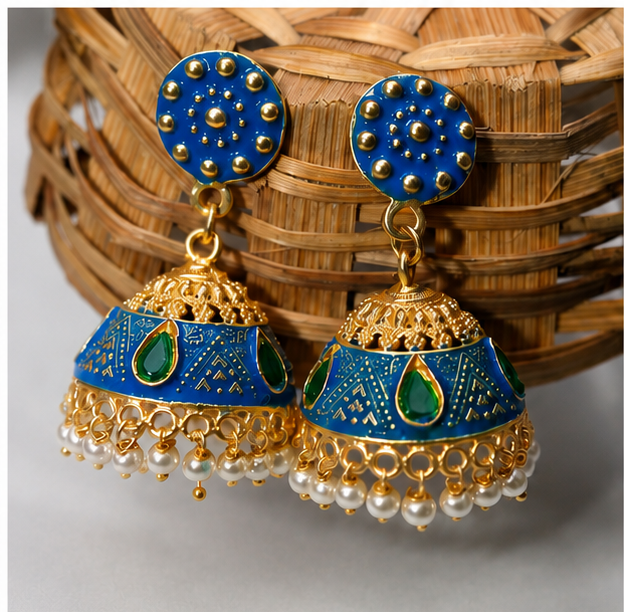 Neeli Noor Jhumkas