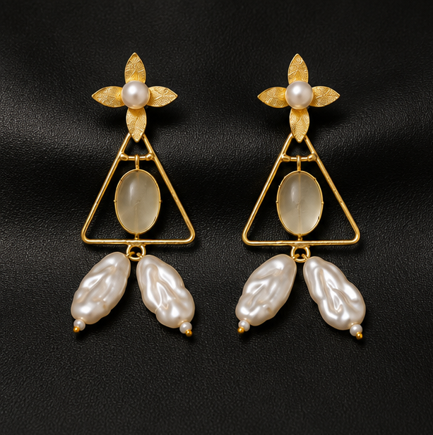 Chaand Phool Earrings - Chaandni