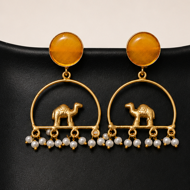 Registan Ki Raani Earrings -Amber