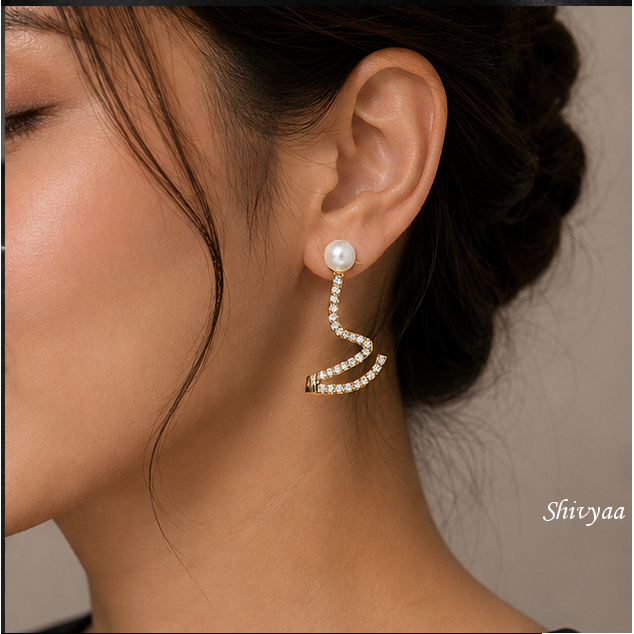 Glow Drop - Pearl Cascade Earrings