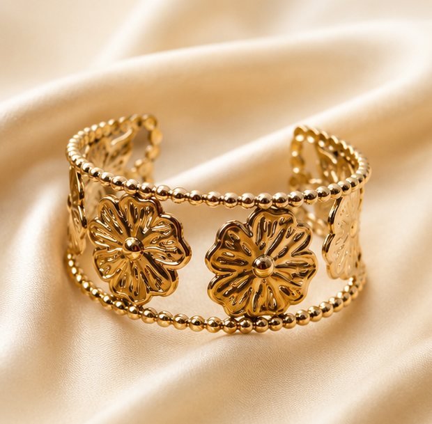 Golden Bloom Cuff
