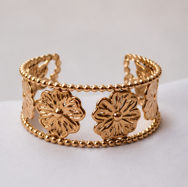 Golden Bloom Cuff