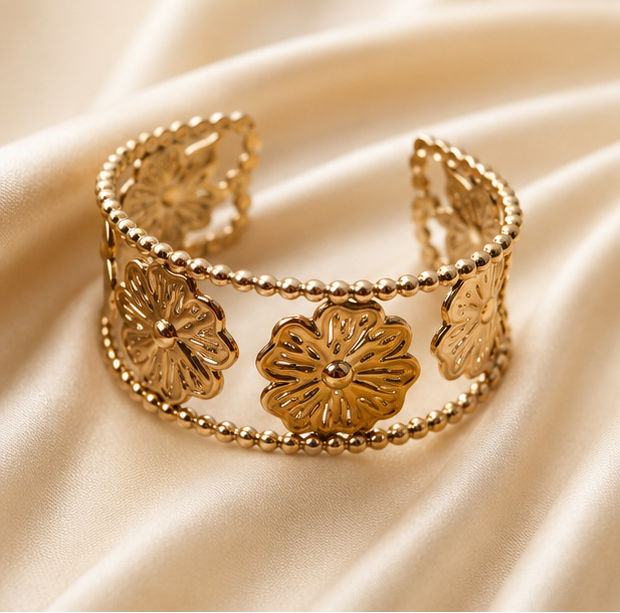 Golden Bloom Cuff
