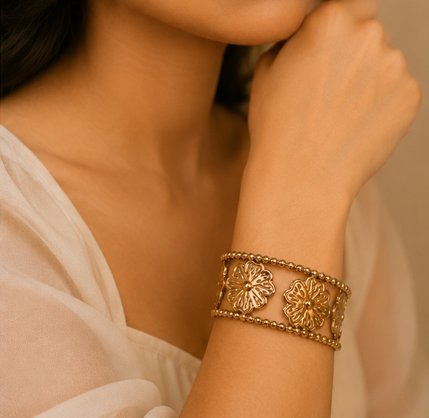 Golden Bloom Cuff