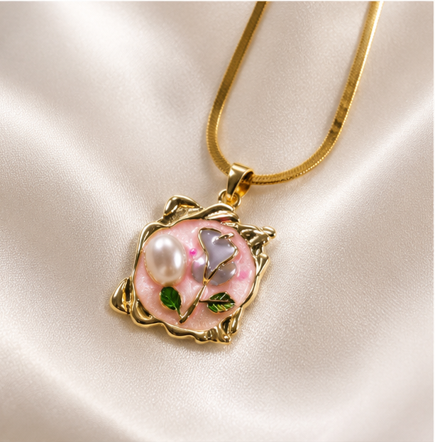 Blush Lily Pearl Pendant Necklace