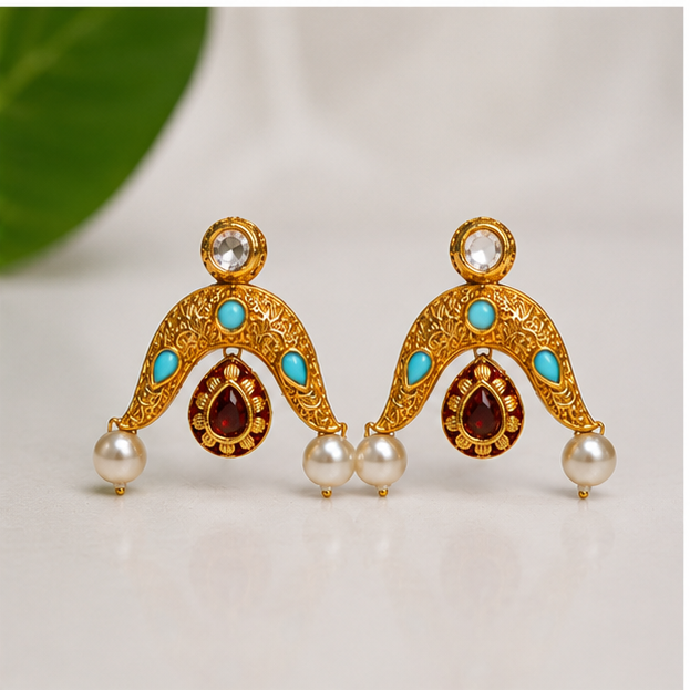 Firozi Rajsi Mehr Earrings