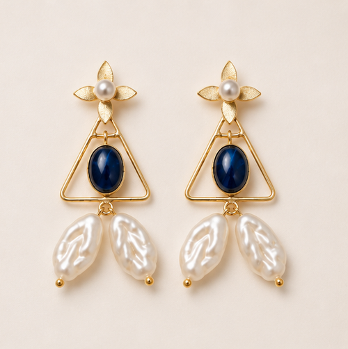 Chaand Phool Earrings - Neel gagan