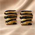 Power Glow - Luxe Textured Statement Earrings