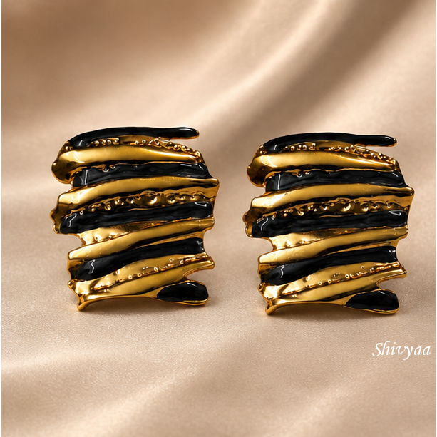 Power Glow - Luxe Textured Statement Earrings
