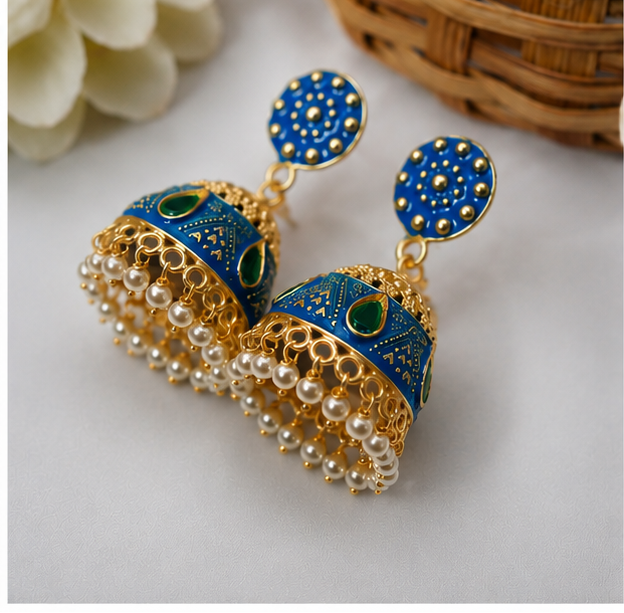 Neeli Noor Jhumkas