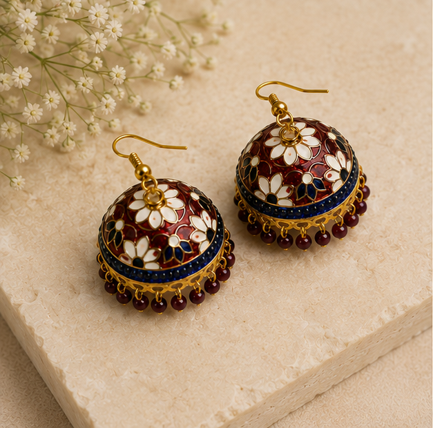 Ratna Phool Patti Jhumkas