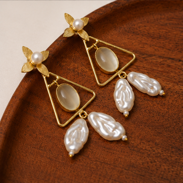 Chaand Phool Earrings - Chaandni