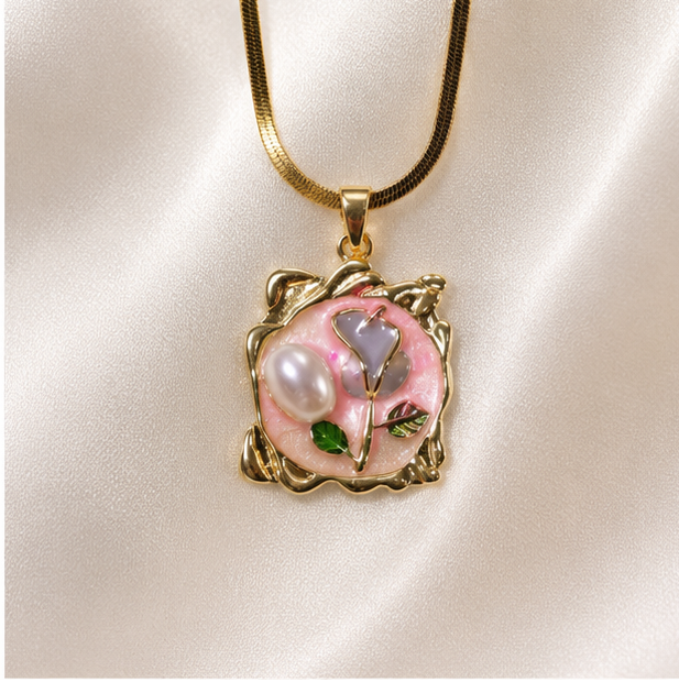 Blush Lily Pearl Pendant Necklace