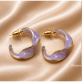 Fearless Glow - Lavender Twist Hoop Earrings
