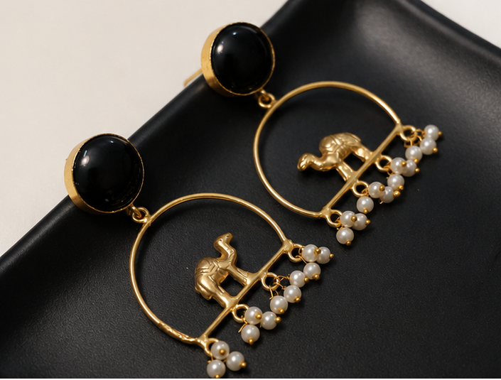 Registan Ki Raani Earrings -Black