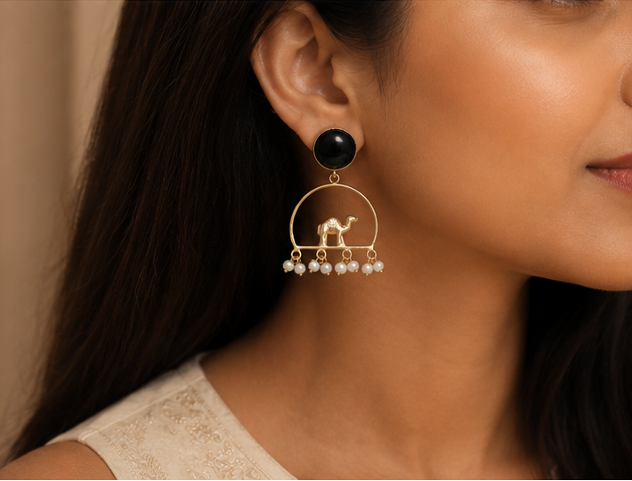 Registan Ki Raani Earrings -Black