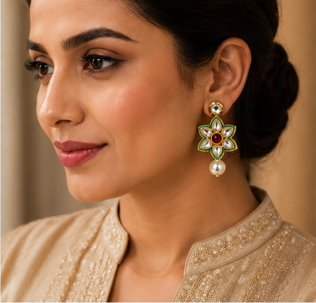 Panna Pushp Earrings