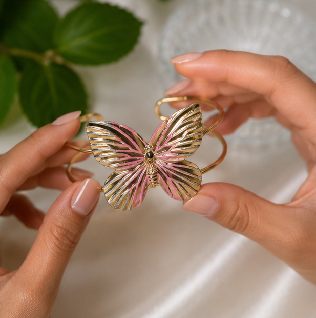 Gulabi Titli Hand Cuff