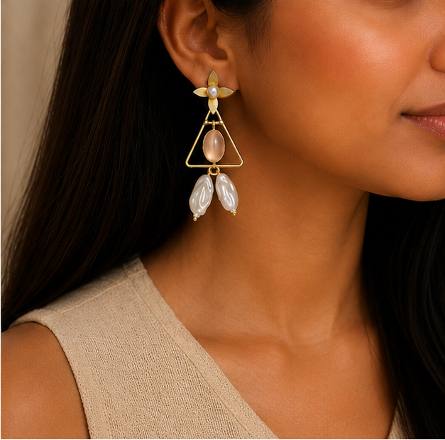 Chaand Phool Earrings - Gulnaar