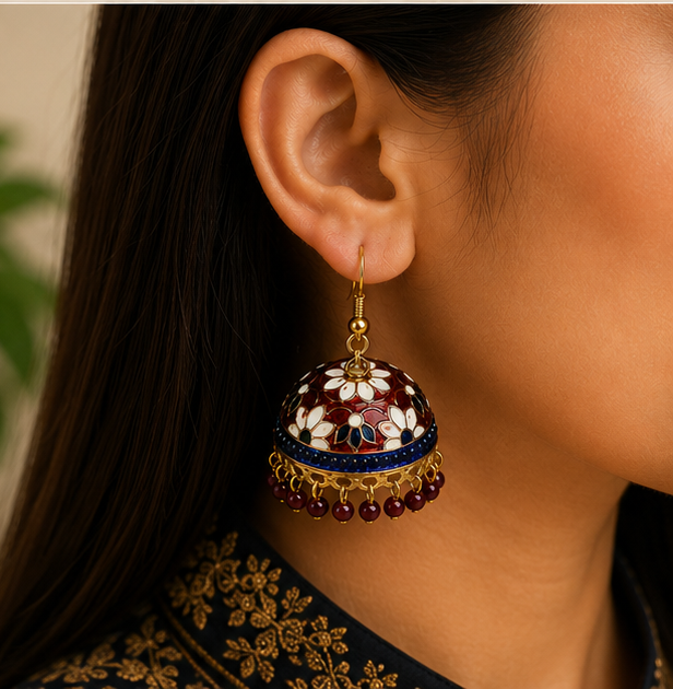 Ratna Phool Patti Jhumkas