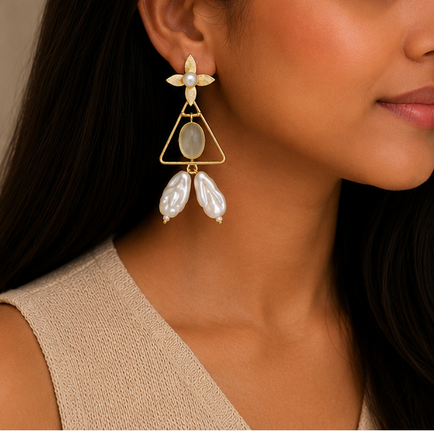 Chaand Phool Earrings - Chaandni