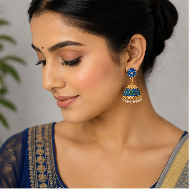 Neeli Noor Jhumkas