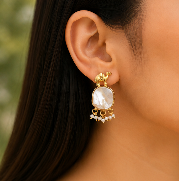 Maru Moti Earrings