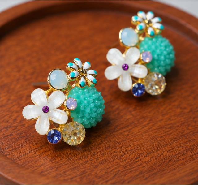 Mint Meadow Bloom Earrings