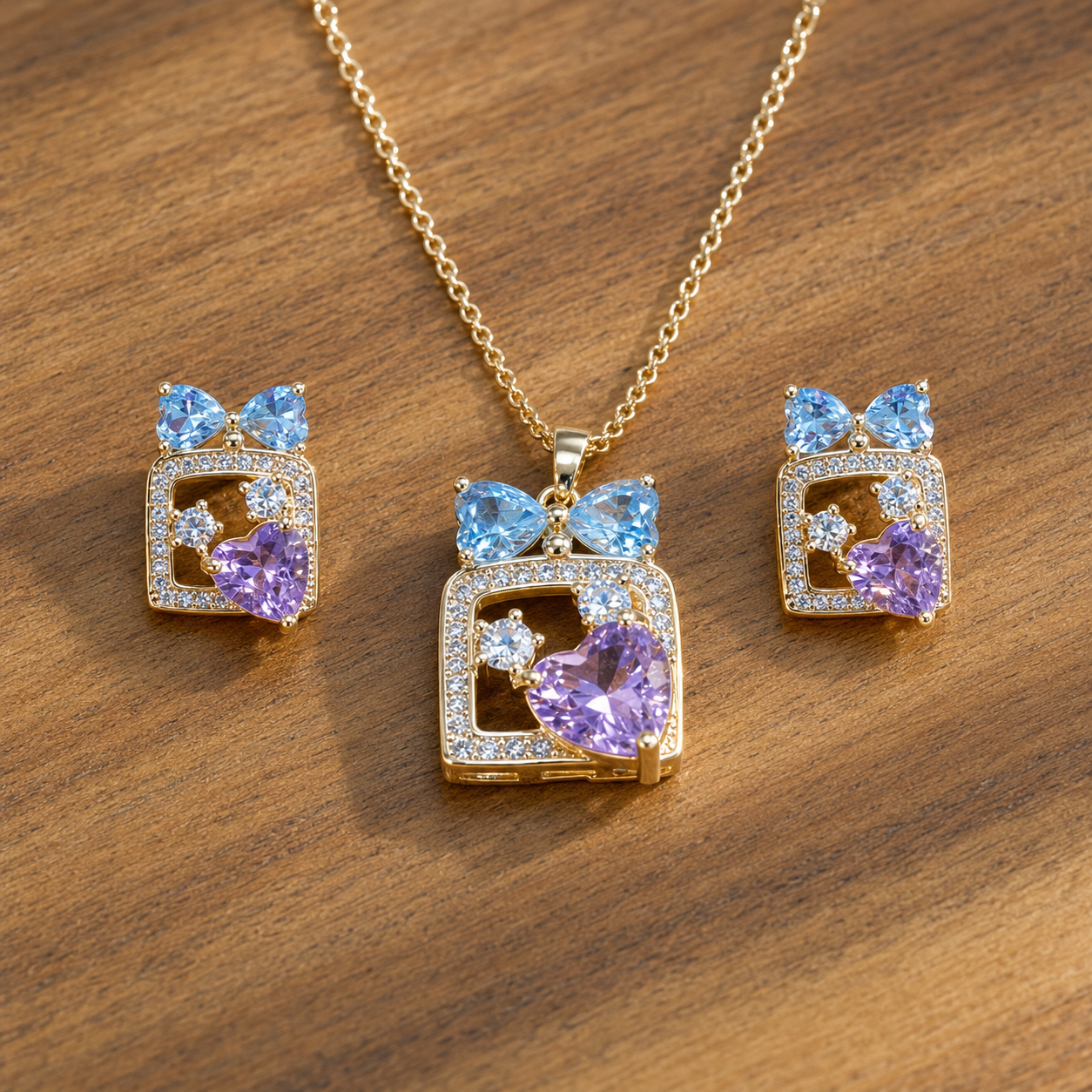 Amour Bow Pendant Set